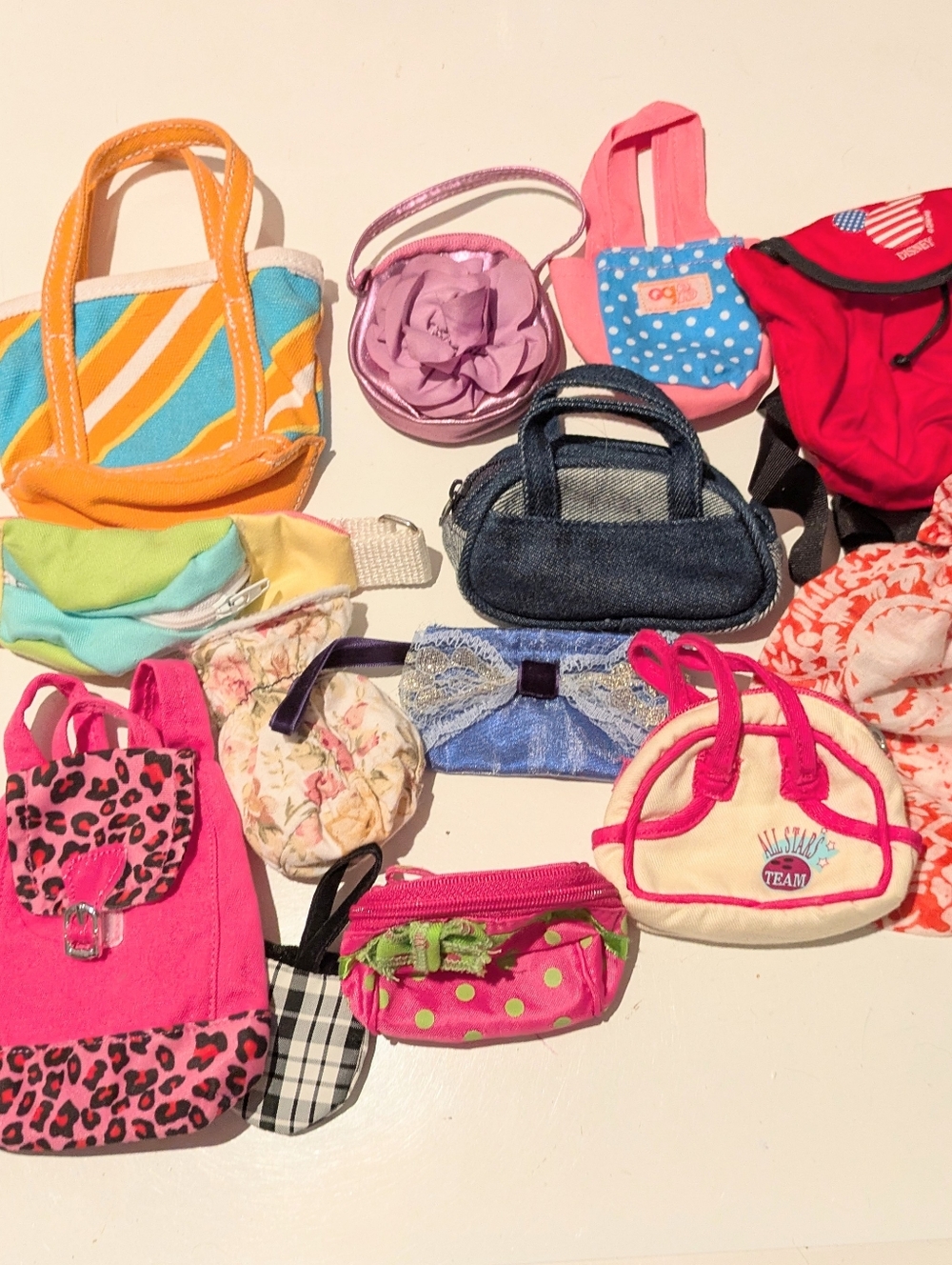 American Girl Fit Lot of 13 Purses & Bags